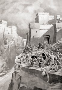 Megaras opprør mot Athen, fra Hutchinsons History of the Nations, pub.1915 av English School