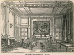 Rommet der Sir Robert Peel døde av English School
