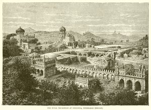 Den kongelige nekropolis i Golconda, Hyderabad av English School
