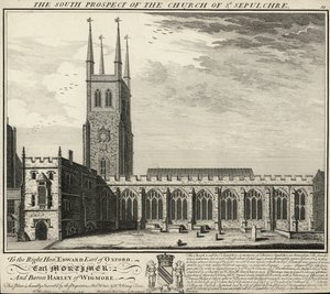 Den sørlige utsikten til Church of St Sepulcher