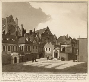Den sørvestlige utsikten over Little Deans Yard av English School