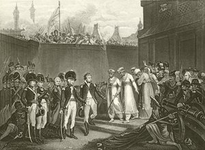 Overgivelsen av to sønner til Tippoo Sultan av English School