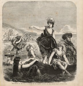 Havets syrener, en skisse av de vakre badegjestene på den franske kysten ved Trouville av English School