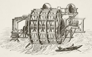 Vannverket til London Bridge, først reist i 1582, fra The National and Domestic History of England av William Hickman Smith Aubrey (1858-1916) publisert London, ca. 1890 av English School