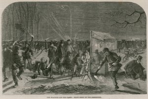 Været og parkene: nattscene på Serpentine, Hyde Park, London av English School