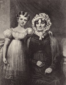 Enken og barnebarnet til Robert Burns av English School