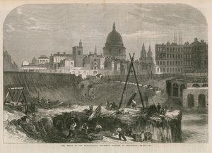 Verkene til Metropolitan Extension Railway i Smithfield av English School