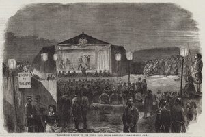"Theatre des Zouaves," i den franske leiren, før Sebastopol (gravering) av English School