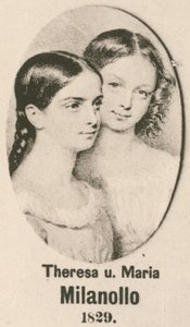 Theresa og Maria Milanollo (gravyr) av English School