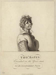 Thomas Bates henrettet i år 1606 for kruttet av English School