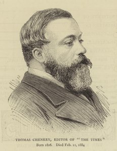 Thomas Chenery, redaktør av "The Times" (gravering) av English School
