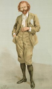 Thomas Hall Caine (1853-1931) illustrasjon fra Men of the Day, publisert i Punch Magazine, juli 1896 av English School