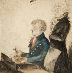 Thomas King, jun., auksjonarius og hans kontorist, Mr Hatfield av English School