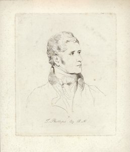 Thomas Phillips, engelsk portrett- og motivmaler. Etsning av Mary Dawson Turner av English School