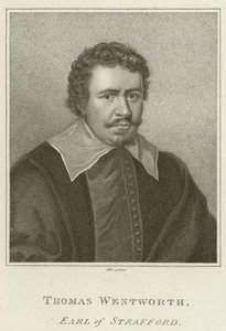 Thomas Wentworth, jarl av Strafford (gravering) av English School