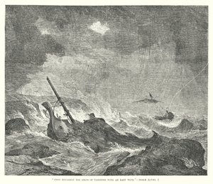Du knuser Tarsis-skipene med østenvind, Salme XLVIII, 7 (gravering) av English School