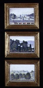 Three Woodland Landscapes, ca. 1840 (akvarell på papir) av English School