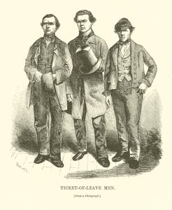 Menn med permisjonsbillett (gravering) av English School