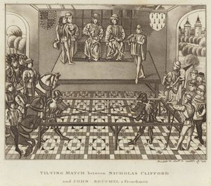Vippekamp mellom Nicholas Clifford og John Boucmel, en franskmann av English School