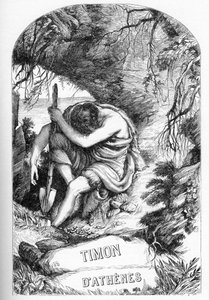 Timon of Athens (The Life of Tymon of Athens) - Illustrasjon i "" Completes de William Shakespeare""" 1866 - Illustrasjonene og den generelle formen til denne utgaven er lånt fra Cassells illustrerte Shakespeare, utgitt i London av English School