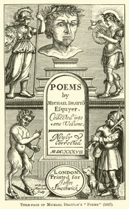 Tittelside til Michael Draytons dikt, 1637 av English School