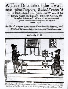Tittelside til A True Discourse of the Two Infamous Prophets, Richard Farnham, Weaver, of White-Chapel, og John Bull, Weaver, of Saint Botolphs, Algate av TH 1636
