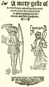 Tittelside til A Mery Geste of Robyn Hood, 1550 av English School