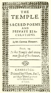 Tittelsiden til George Herberts The Temple av English School