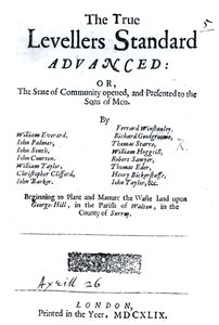 Tittelsiden til The True Levellers Standard, publisert 26. april 1649 av English School