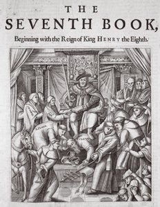 Tittelside, The Seventh Book, fra Acts and Monuments av John Foxe, niende utgave, pub. 1684 av English School