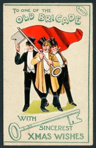Til en av de gamle brigadene med oppriktige juleønsker - julekort av English School