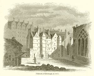 Tolbooth of Edinburgh, i 1630 av English School