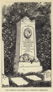 Tom Springs-monumentet på Norwood Cemetery av English School