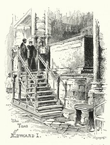 Kong Edward Is grav, Westminster Abbey (gravering) av English School