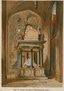 Graven til dronning Elizabeth I i Westminster Abbey av English School