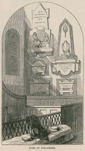 Graven til kunstneren Joseph Nollekens, Paddington Church, London av English School