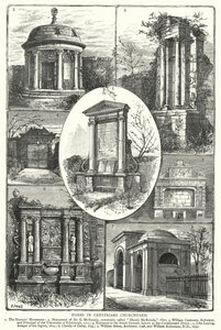 Gräber im Greyfriars Kirchhof (Gravur)