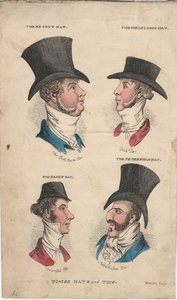 Tonish hatter og slips, c.1815-20 av English School