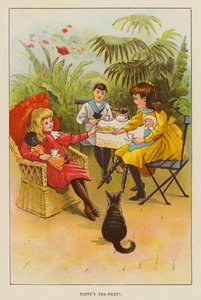 Topsy's Tea-Party (farge litho) av English School