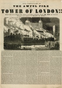 Tower of London Fire, 1841 av English School