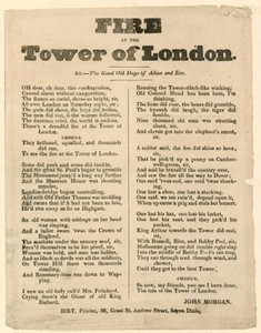 Tower of London Fire, 1841 av English School