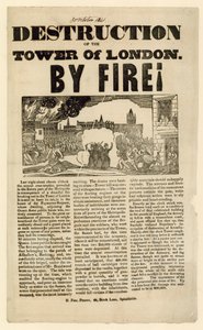 Tower of London Fire, 1841 av English School