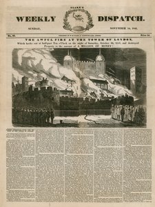 Tower of London Fire, 1841 av English School