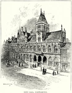 Rådhuset, Northampton (gravering) av English School