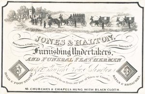 Trade card, Jones & Halton av English School