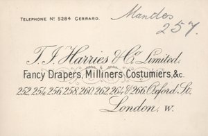 Handelskort, T J Harries & Company Limited av English School