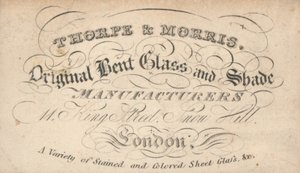 Trade card, Thorpe & Morris av English School