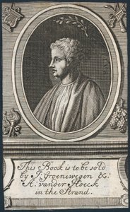 Trade card, denne boken skal selges av J Groenwegen og A Vander Hoeck av English School