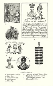Handelsskilt: Tobakksbutikker (litho) av English School