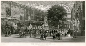Transept Looking North, Great Exhibition, 1851 av English School
